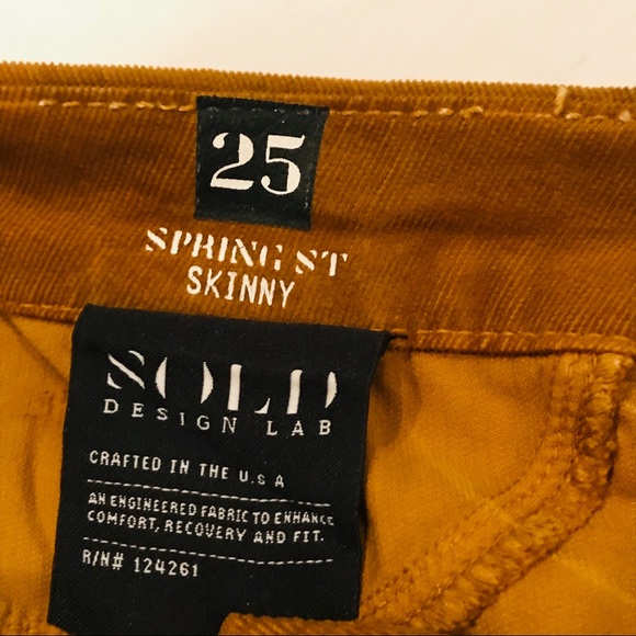 Design Lab | Woman’s Spring St Skinny Mustard Ombré Corduroys Size 25 - Picture 13 of 15